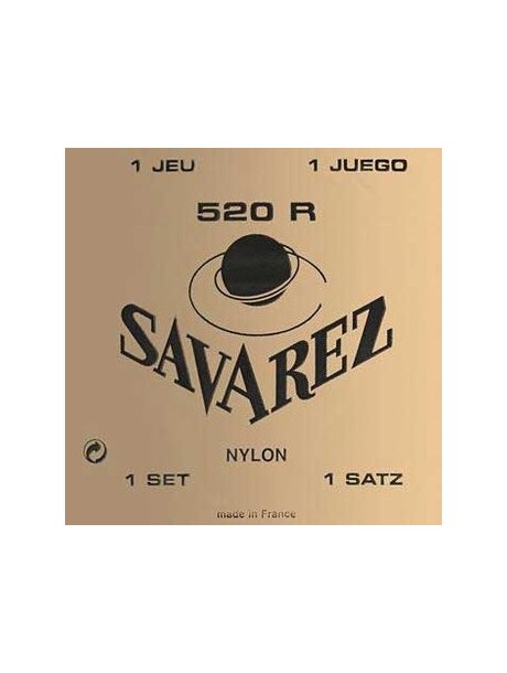 Jeu de cordes guitare classique Savarez 520 carte rouge