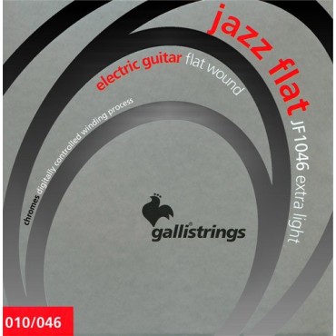 Jeux de cordes pour guitare électrique Galli Jazz flat JF1046 extra light