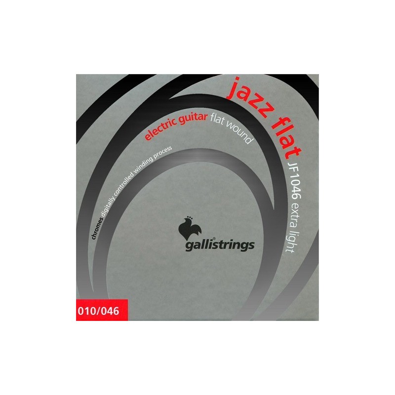 Jeux de cordes pour guitare électrique Galli Jazz flat JF1046 extra light