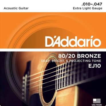 D'Addario EJ10 tension extra light
