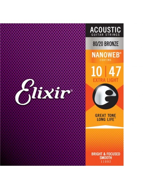Elixir Acoustic NanoWeb Bronze 11002 extra light