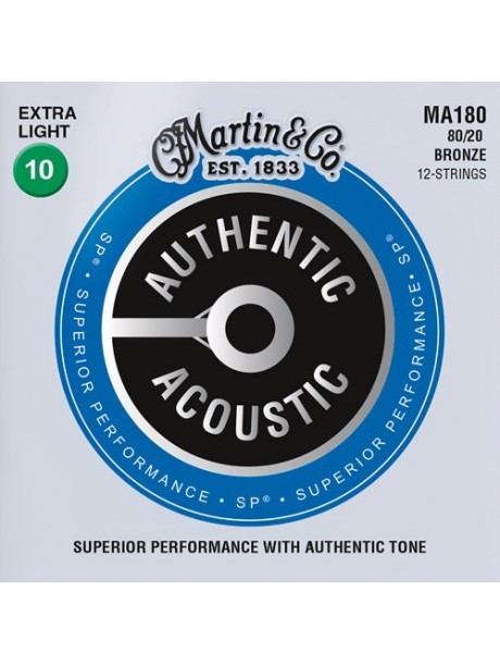 Martin Authentic SP 12 cordes MA180 extra light