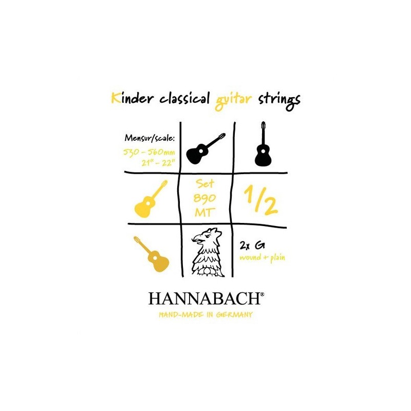 Hannabach 890MT taille 1/2 medium tension