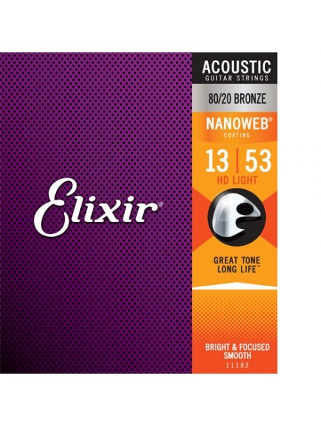 Elixir Acoustic NanoWeb Bronze 11182 HD light