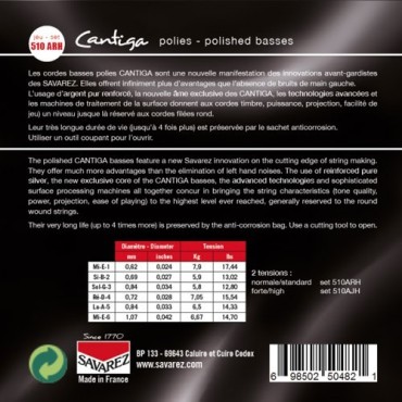 Savarez Alliance Cantiga Argent pur poli 510ARH tension normale
