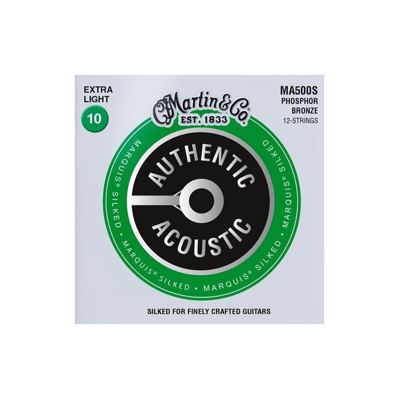 Martin Authentic Marquis Silked 12 cordes MA500S extra light