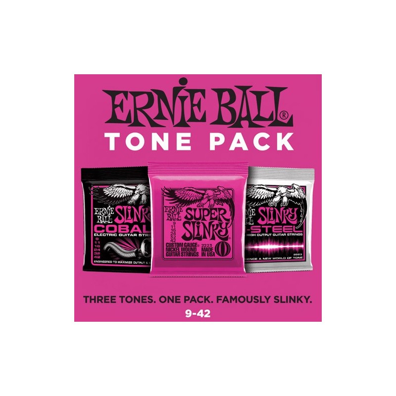 Ernie Ball Tone Pack 3 jeux différents 3333 super slinky