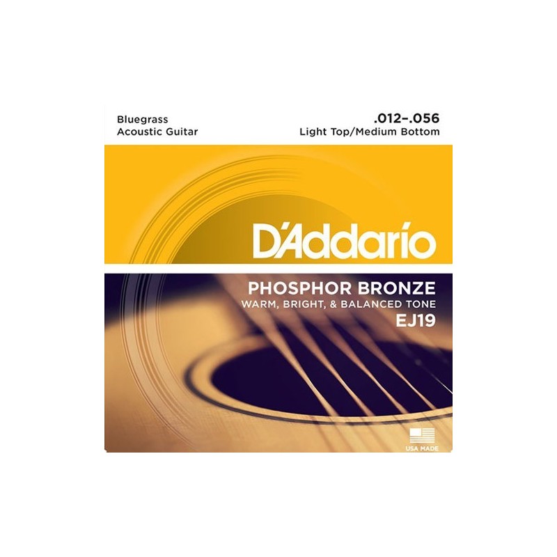 D'Addario EJ19 tension light top medium bottom