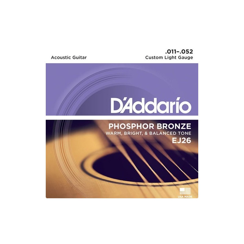 D'Addario EJ26 tension Custom light