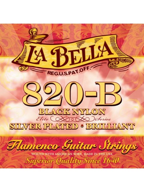 La Bella Elite Flamenco Black Nylon 820-B tension normale