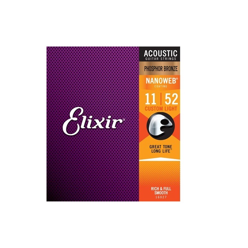 Elixir Acoustic Nanoweb Phosphore Bronze 16027 custom light