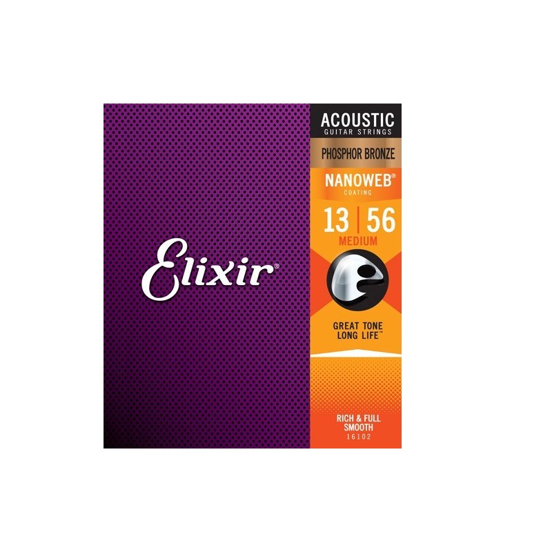 Elixir Acoustic Nanoweb Phosphore Bronze 16102 medium