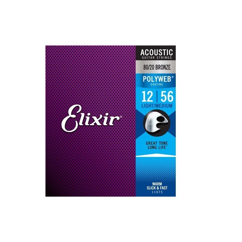 Elixir Acoustic PolyWeb Bronze 11075 medium light