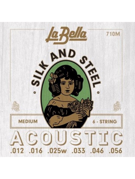 La Bella Acoustic Silk and Steel 710M medium