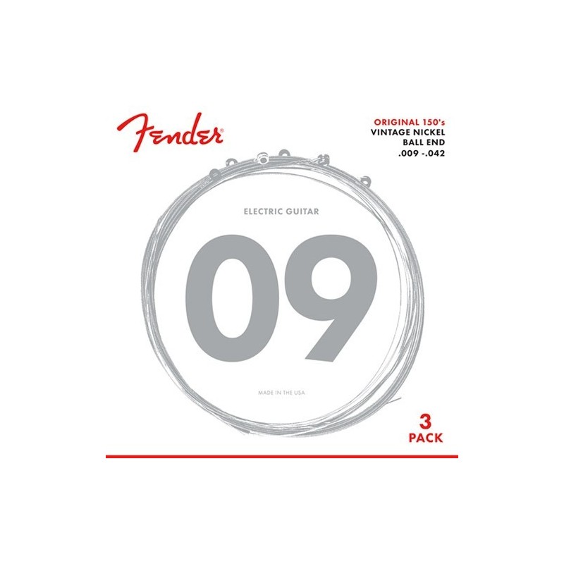 Fender Original 150's Pack 3 jeux 150L light