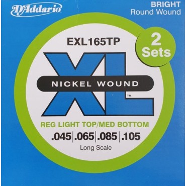 D'Addario EXL165TP Tension Regular Light Top / Medium Bottom (lot 2 jeux)