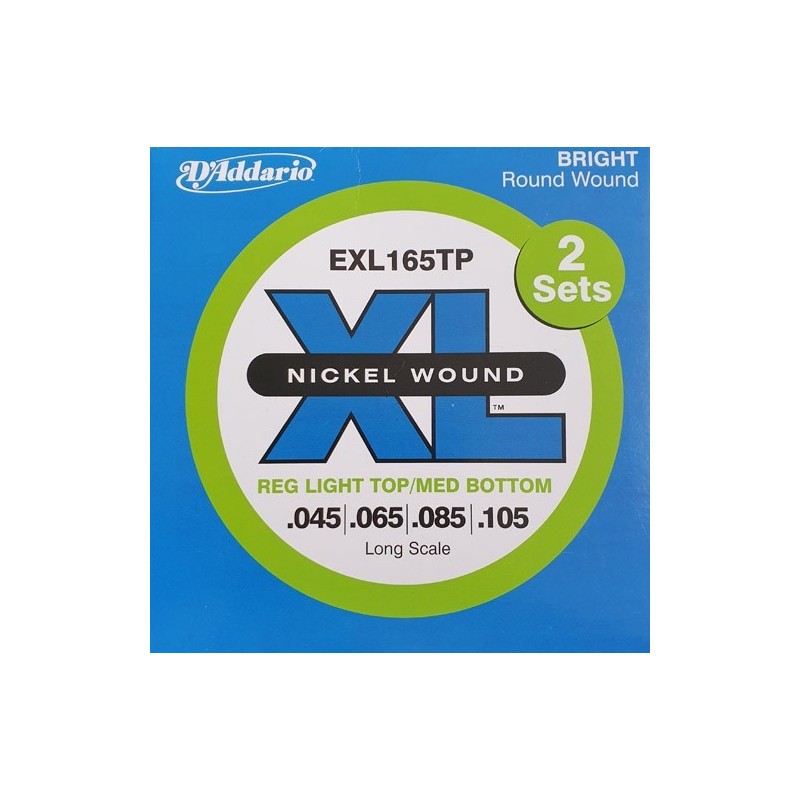 D'Addario EXL165TP Tension Regular Light Top / Medium Bottom (lot 2 jeux)