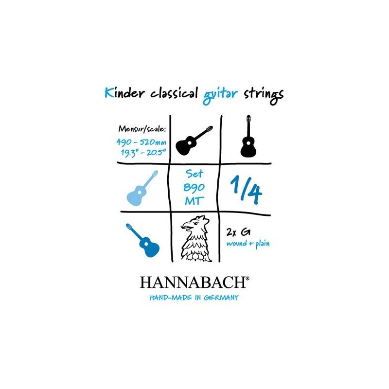 Hannabach 890MT taille 1/4 medium tension