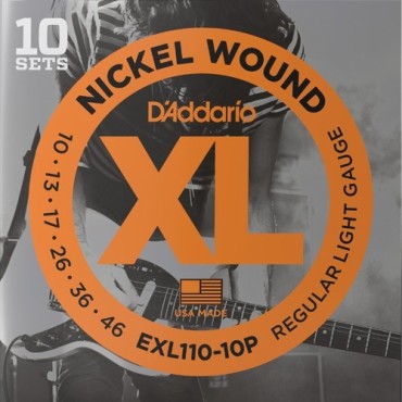 D'Addario EXL110-10P Tension Regular light