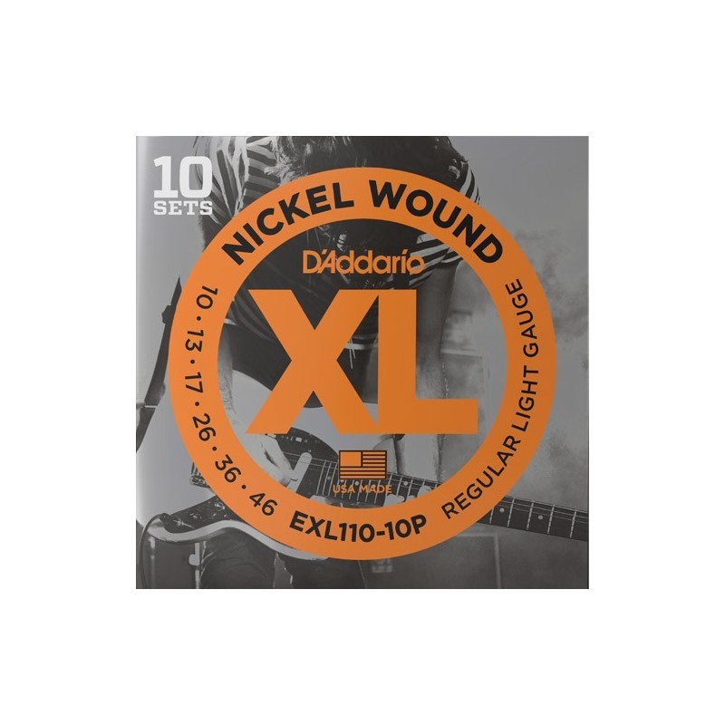 D'Addario EXL110-10P Tension Regular light