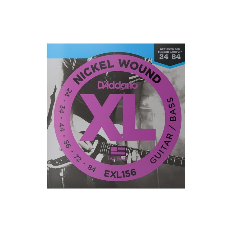 D'Addario EXL156 pour Fender Bass VI