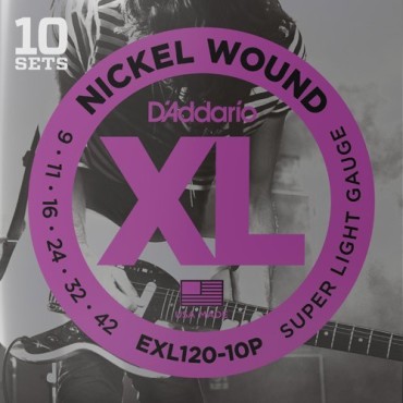 D'Addario EXL120-10P Tension super light