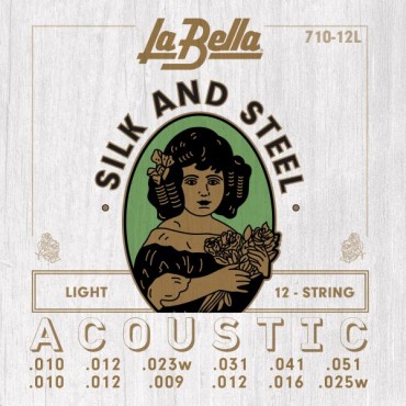 La Bella Acoustic Silk and Steel 710-12L light