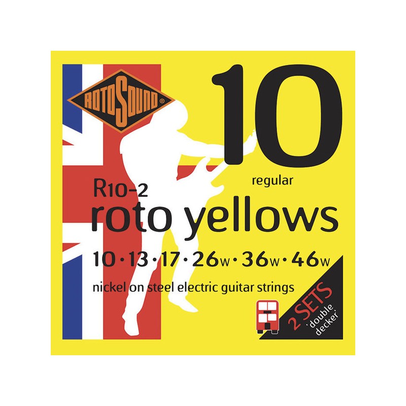 Rotosound Roto Yellows R10 Regular Double Set