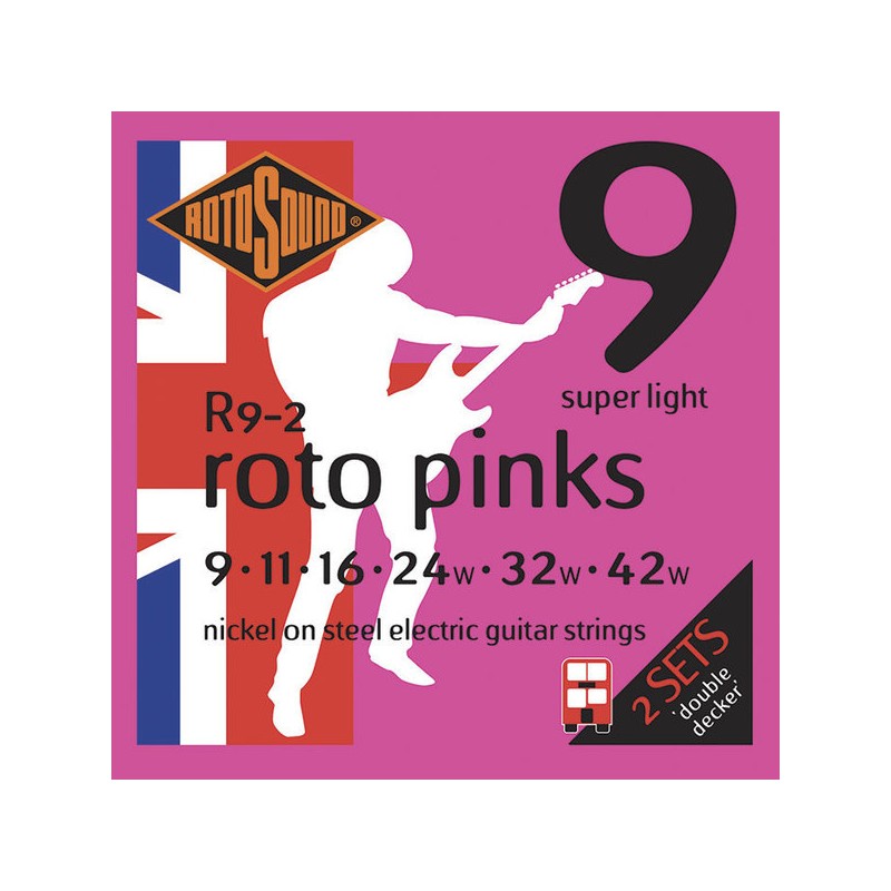 Rotosound Roto Pinks R9 Super Light Double Set