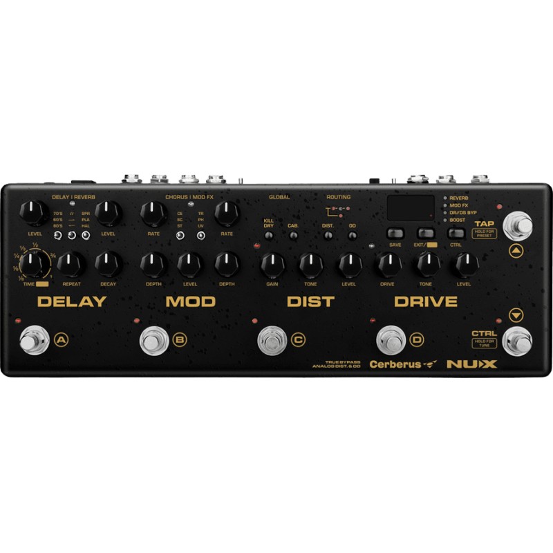 Processeur d'effets Nux Multi-effet guitare 16 effets Midi