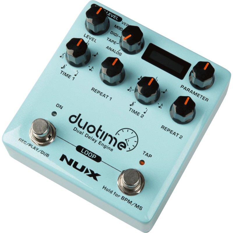 Pédale de delay Nux double et fonction looper