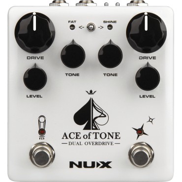 Pédale d'effet Nux d'overdrive double - TubemanII + MorningStar