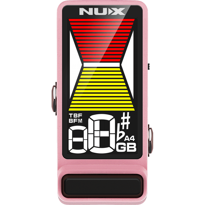 Pédale accordeur Nux guitare compact LCD couleur - rose