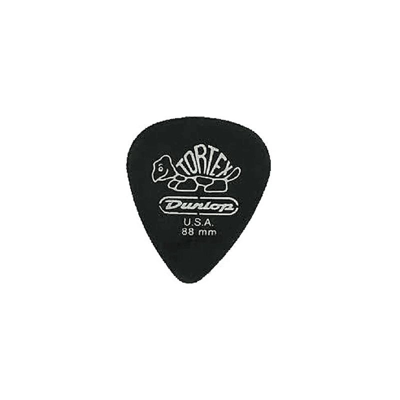 Médiators Tortex Dunlop Tortex Pitch Black 0,88mm sachet de 72
