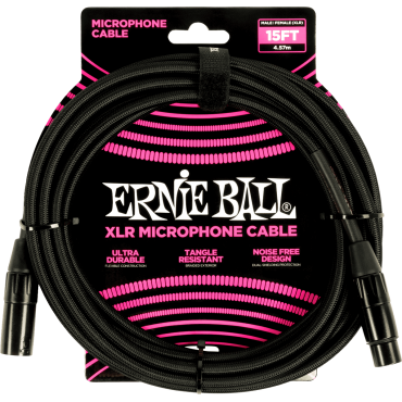 Câble microphone Ernie Ball Gaine tissée xlr mâle/xlr fem 4
