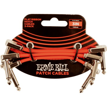 Câble Ernie Ball patch pack de 3 - coudé fin et plat - 7