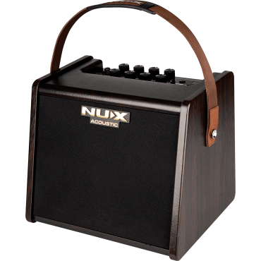 Ampli acoustique Nux 25 watts sur batterie 2 canaux + effets
