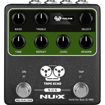 Pédale d'effet Nux Pédale de delay numérique type Tape Echo