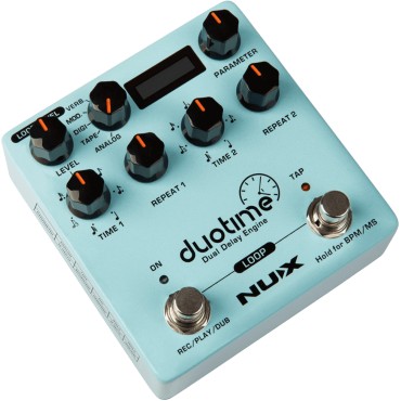 Pédale de delay Nux double et fonction looper