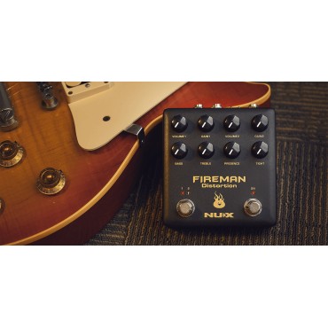 Pédale d'effet Nux de distorsion double type brown sound moderne