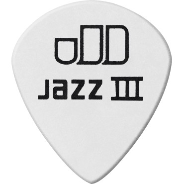 Médiators Tortex Dunlop Tortex White Jazz III 1,00mm sachet de 72