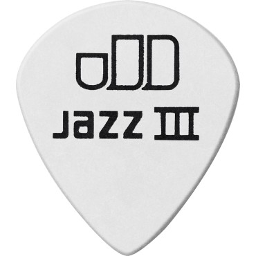 Médiators Tortex Dunlop Tortex White Jazz III 0,88mm sachet de 72