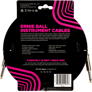 Câble Ernie Ball Classic jack/jack 4