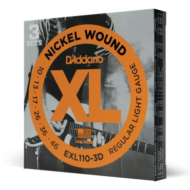 D'Addario EXL110-3D Regular Light - 3 Jeux
