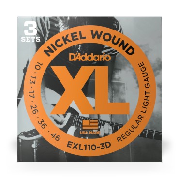 D'Addario EXL110-3D Regular Light - 3 Jeux