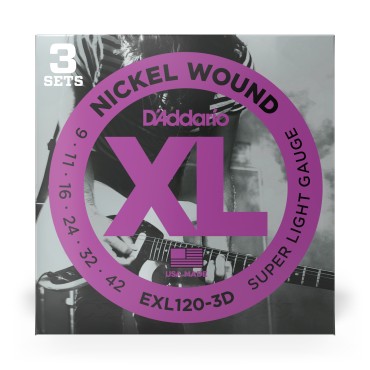 D'Addario EXL120-3D Super Light – 3 Jeux