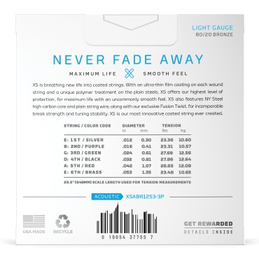 D'addario XSABR1253-3P Tension Regular Light - 3 jeux