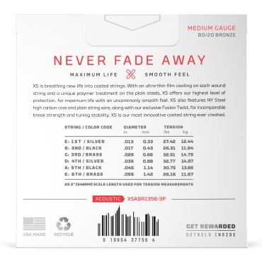 D'addario XSABR1356-3P Tension Medium - 3 jeux