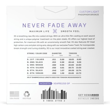 D'addario XSAPB1152-3P Tension Custom Light - 3 jeux