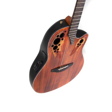 Guitare Ovation électro-acoustique Celebrity Elite Plus Mid Cutaway Figured Koa